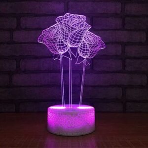 3D Rose lampe