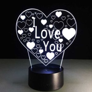3D hjerte lampe