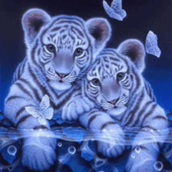 5D Diamond painting tiger motiv - 40 x 50 cm