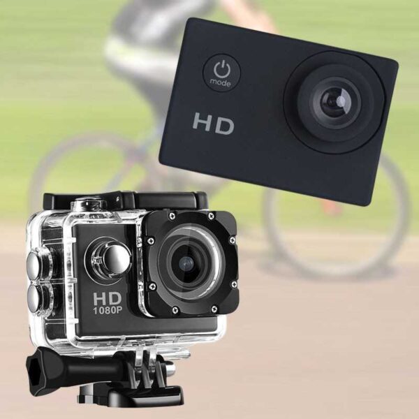 Action kamera HD 720p/1080p med vandtæt etui