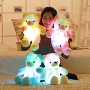 Bamse med LED-lys - 50 cm