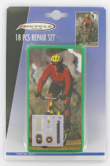 Cykel reparations kit, lappegrej, 18 dele