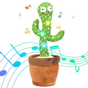 Dansende & Syngende Kaktus m/120 Sange (kan også gentage hvad du siger)