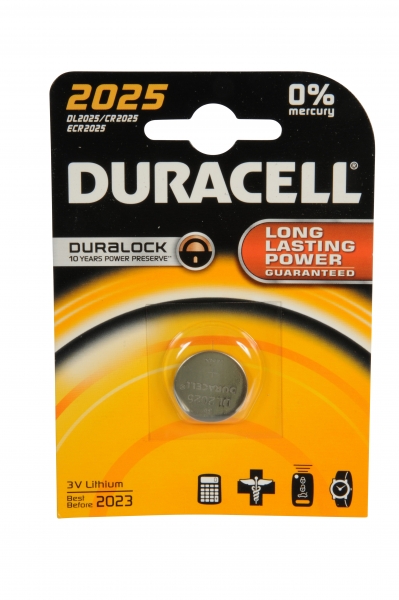 Duracell CR2025 batteri, Long Power Lasting, 3V Lithium