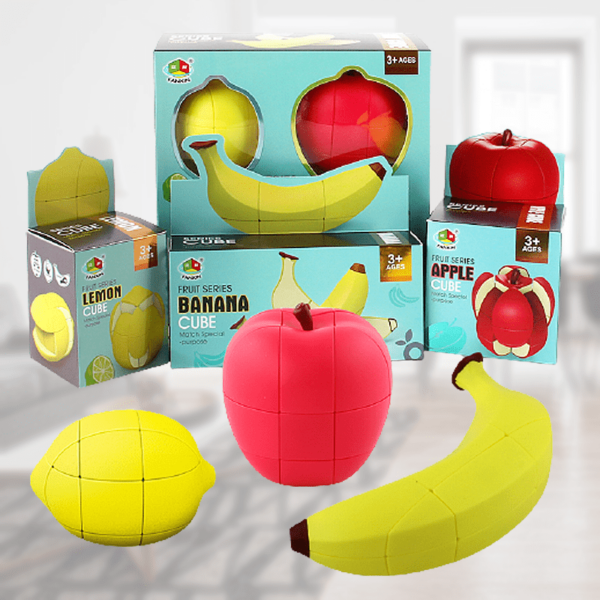 Fruit Cube IQ legetøj - 3 stk