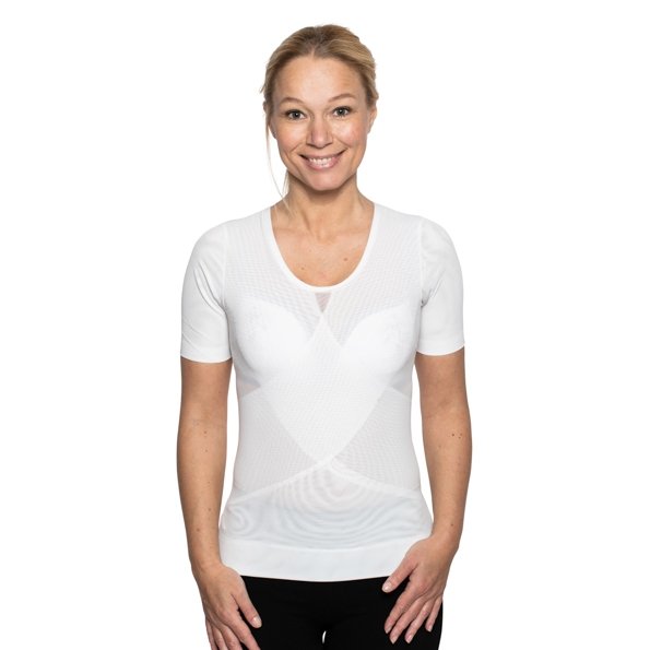 Holdningskorrigerende T-shirt - Hvid Kvinde