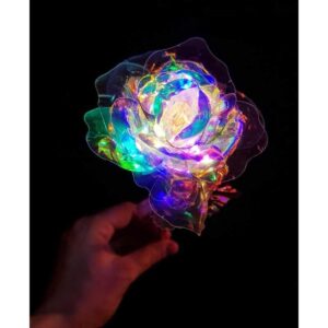 Holografisk rose med LED lys