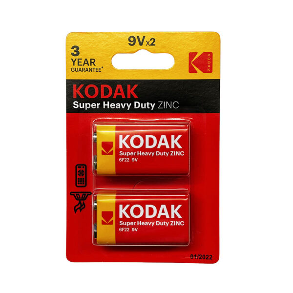 Kodak 9V Super Heavy Duty Batteri 2 pak