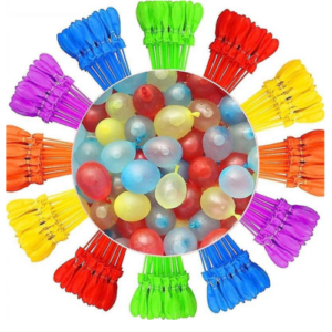 Magic Balloons, selvlukkende vandballoner. 111 stk blå / gul / rød