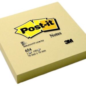 Post-it Super Sticky Notes, 12 stk 76x76mm - gul