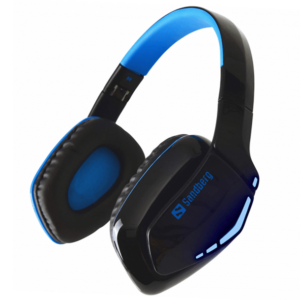 Sandberg Blue Storm trådløs Headset Over-Ear, Sort/Blå