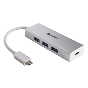 Sandberg USB-C to 3 x USB 3.0 Converter, Hvid