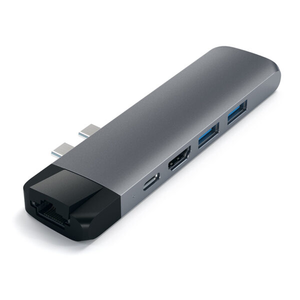 Satechi USB-C Pro Hub med 4K HDMI og Ethernet, Space Grey