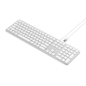 Satechi tastatur med USB tilslutning - Nordisk Layout, Silver