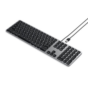 Satechi tastatur med USB tilslutning - Nordisk Layout, Space Grey