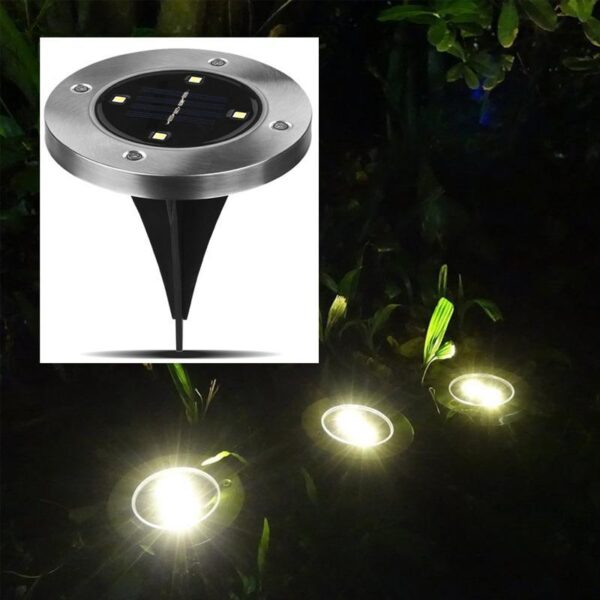 Solcelle LED spot til haven med spyd (4 stk.)