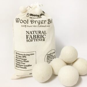 Tørrebolde i 100% ren økologis uld (6 stk. vasketøjsbolde)