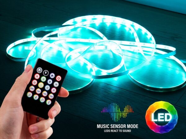 Vooni Musikstyret LED-strip med Fjernbetjening