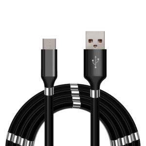 SERO PD magnetisk kabel, USB til USB-C, 2m, sort