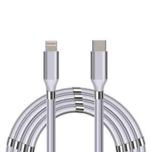 SERO QC magnetisk kabel, USB-C til Lightning, 1m, hvid