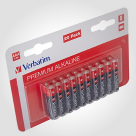 Verbatim Alkaline AAA batterier (20 stk)